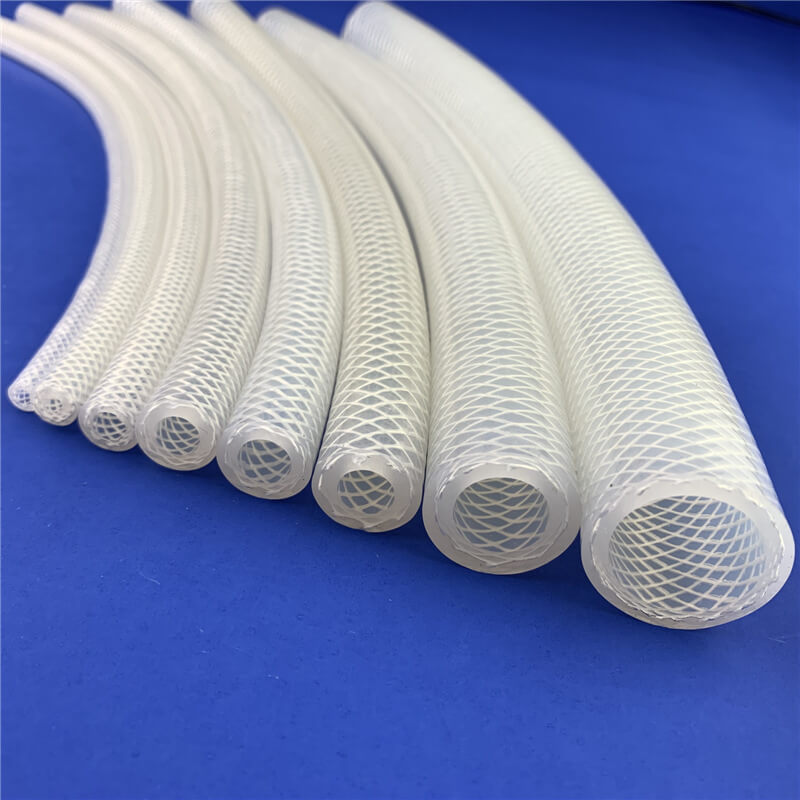 Food grade silicone braided hose — polyester reinforced, transparent, FDA compliant — in stock Jeddah Saudi Arabia | Rarequipe